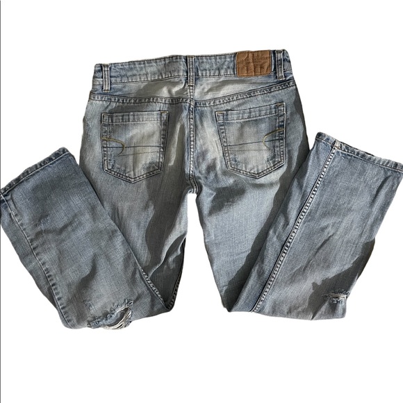AMERICAN EAGLE faded/distressed jeans size 10 regular - Picture 1 of 6